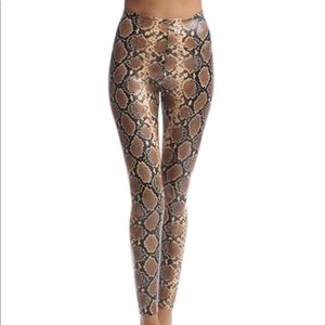 Commando Faux Leather Animal Print Legging Snake